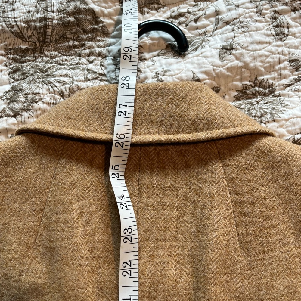 Talbots Tan Wool-Blend Blazer with Notched Lapels - Picture 6 of 6